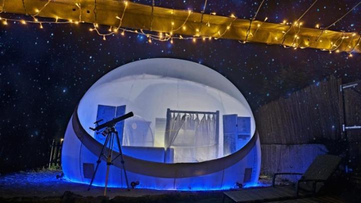 Hotel Burbujas Astronomicas Albarari Sanxenxo Exterior foto