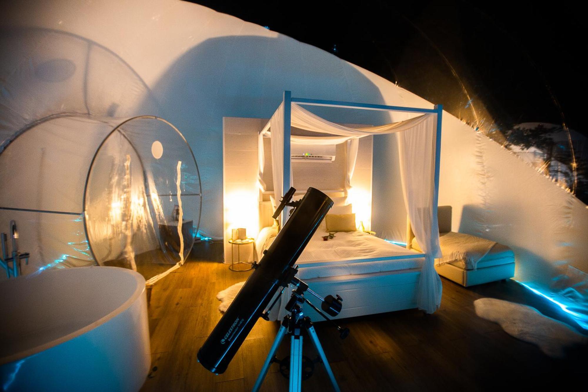 Hotel Burbujas Astronomicas Albarari Sanxenxo Exterior foto