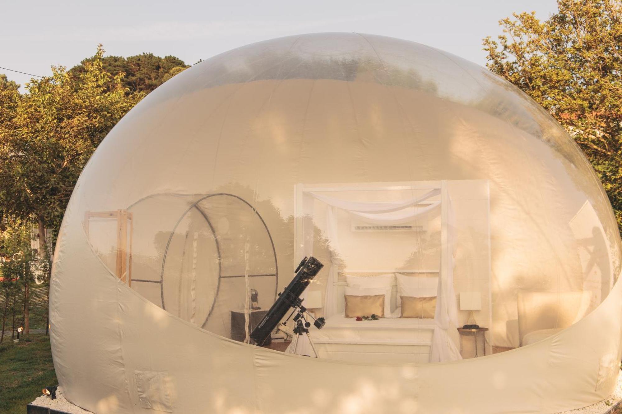 Hotel Burbujas Astronomicas Albarari Sanxenxo Exterior foto